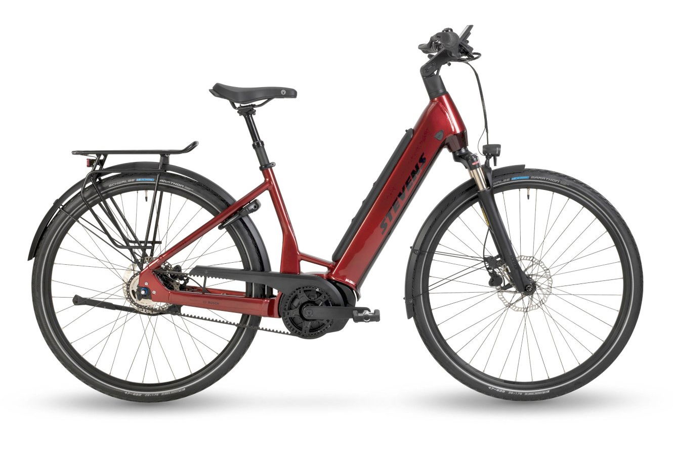 Stevens E-Courier Luxe Forma burgundy, 52 cm (28")