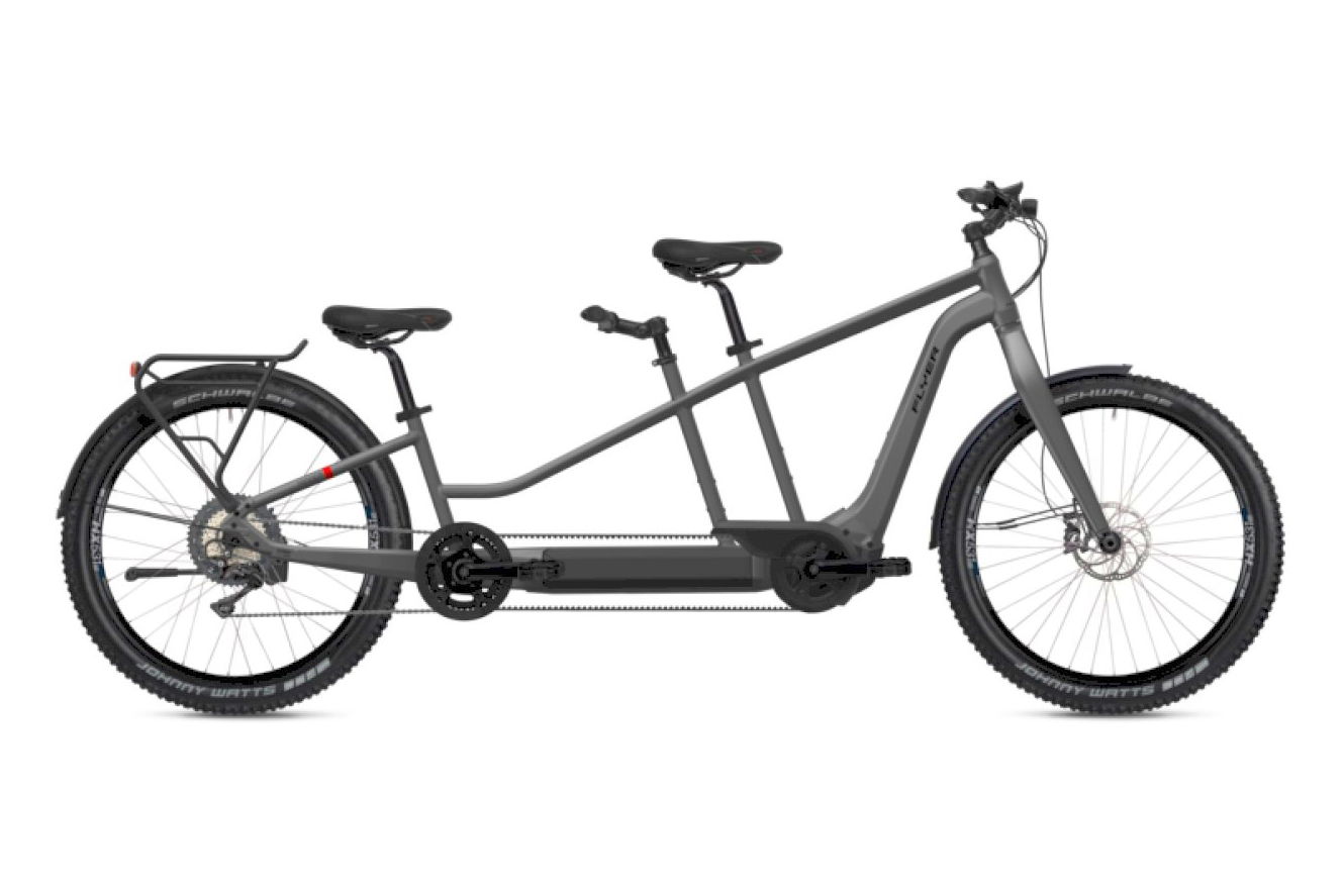 FLYER Tandem 7.70 Tandem silver dark cool gloss, 27,5" - XS/M