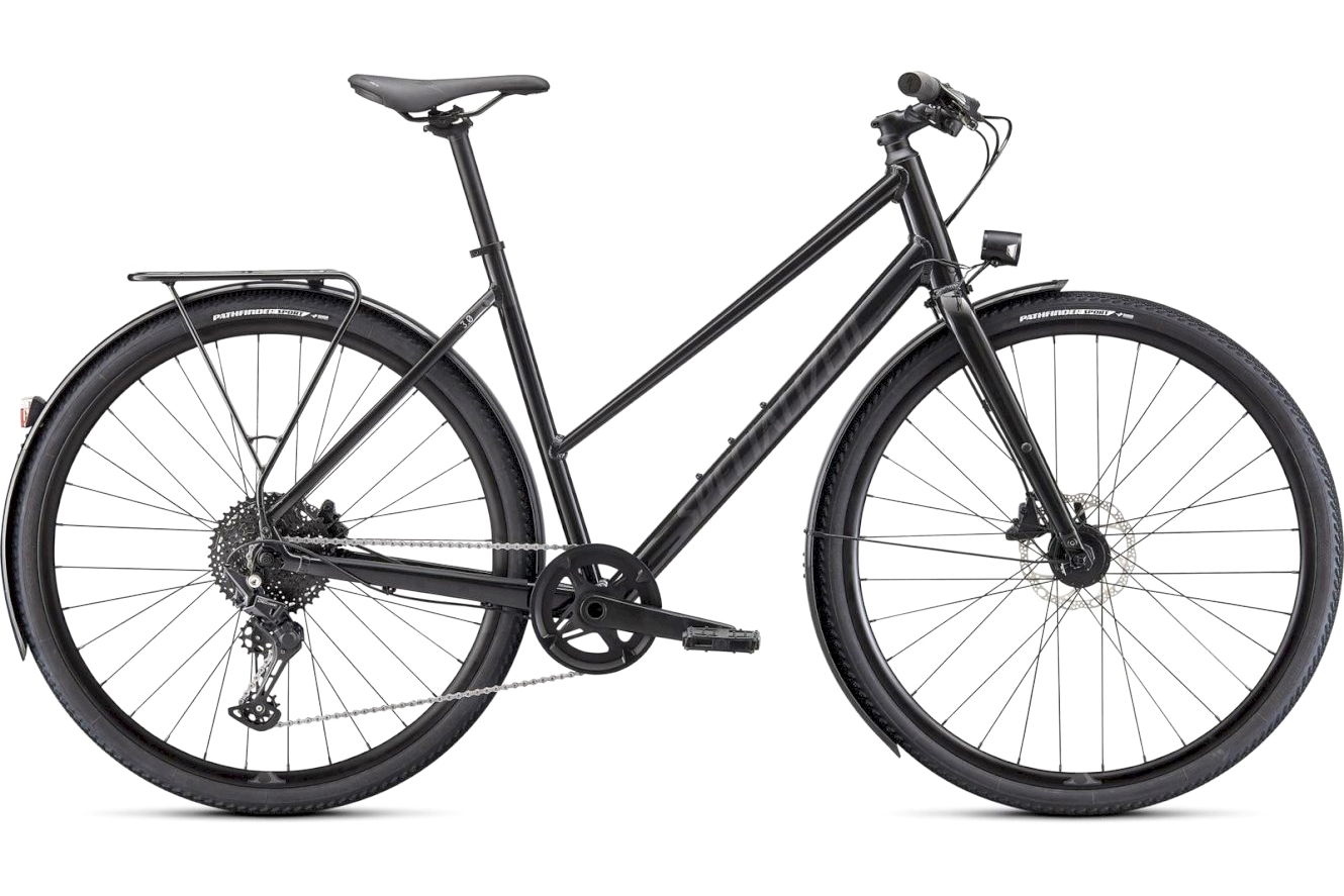 SPECIALIZED Sirrus X 3.0 Step-Through EQ Trapez gloss nearly black / black reflective, 28" - M