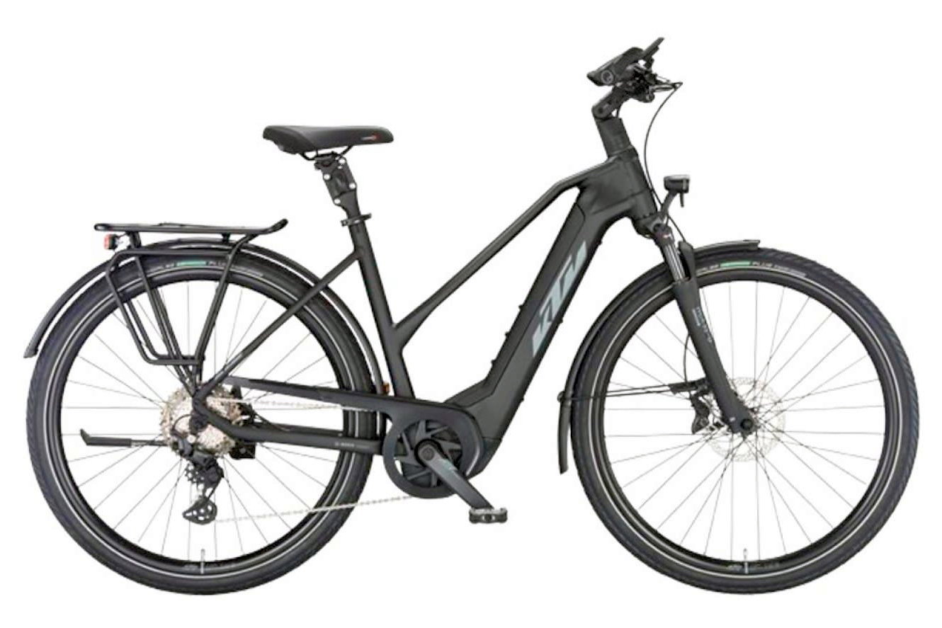KTM MACINA STYLE 730 Trapez black matt (grey+orange), 56 cm (28")