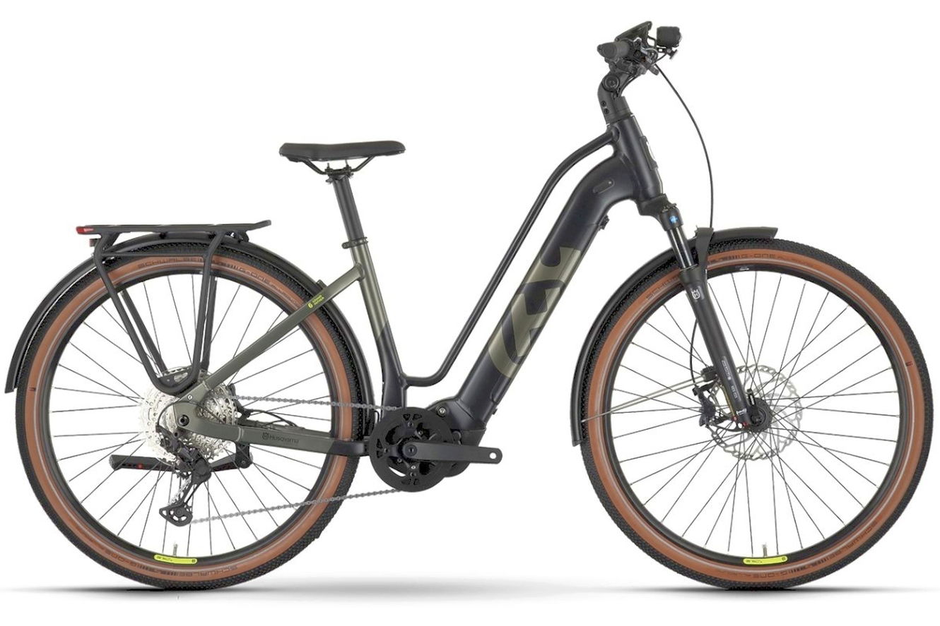 Husqvarna E-bicycles Grand Pather 6 Damen black / dark green matt, 40 cm (28") - XS