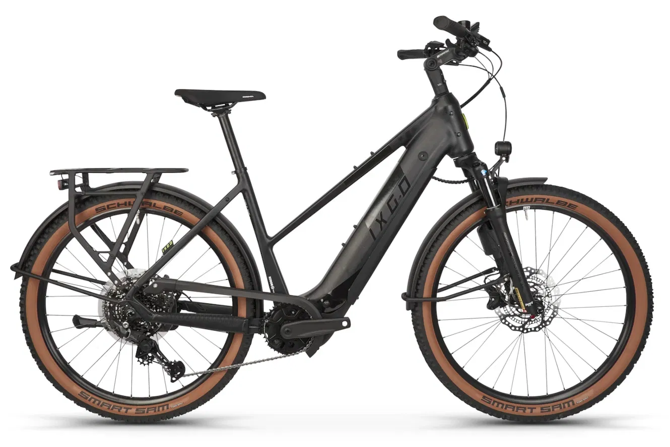 IXGO MT-E FIVE + 800 Trapez cinder black, 43 cm | (27,5")