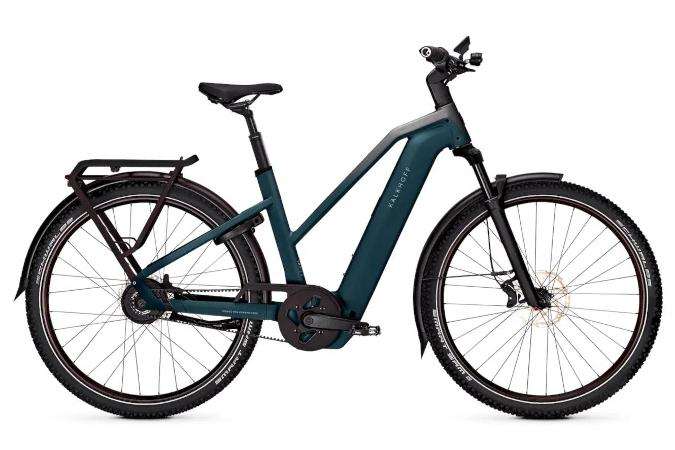 Kalkhoff ENTICE 5+ ADVANCE BELT 800 Trapez darksprings / jetgrey matt, 48 cm | M | (29")