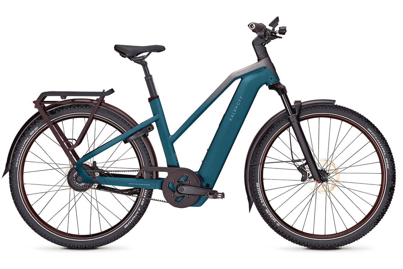 Kalkhoff ENTICE 5+ ADVANCE BELT Trapez darksprings / jetgrey matt, 53 cm | L | (29")