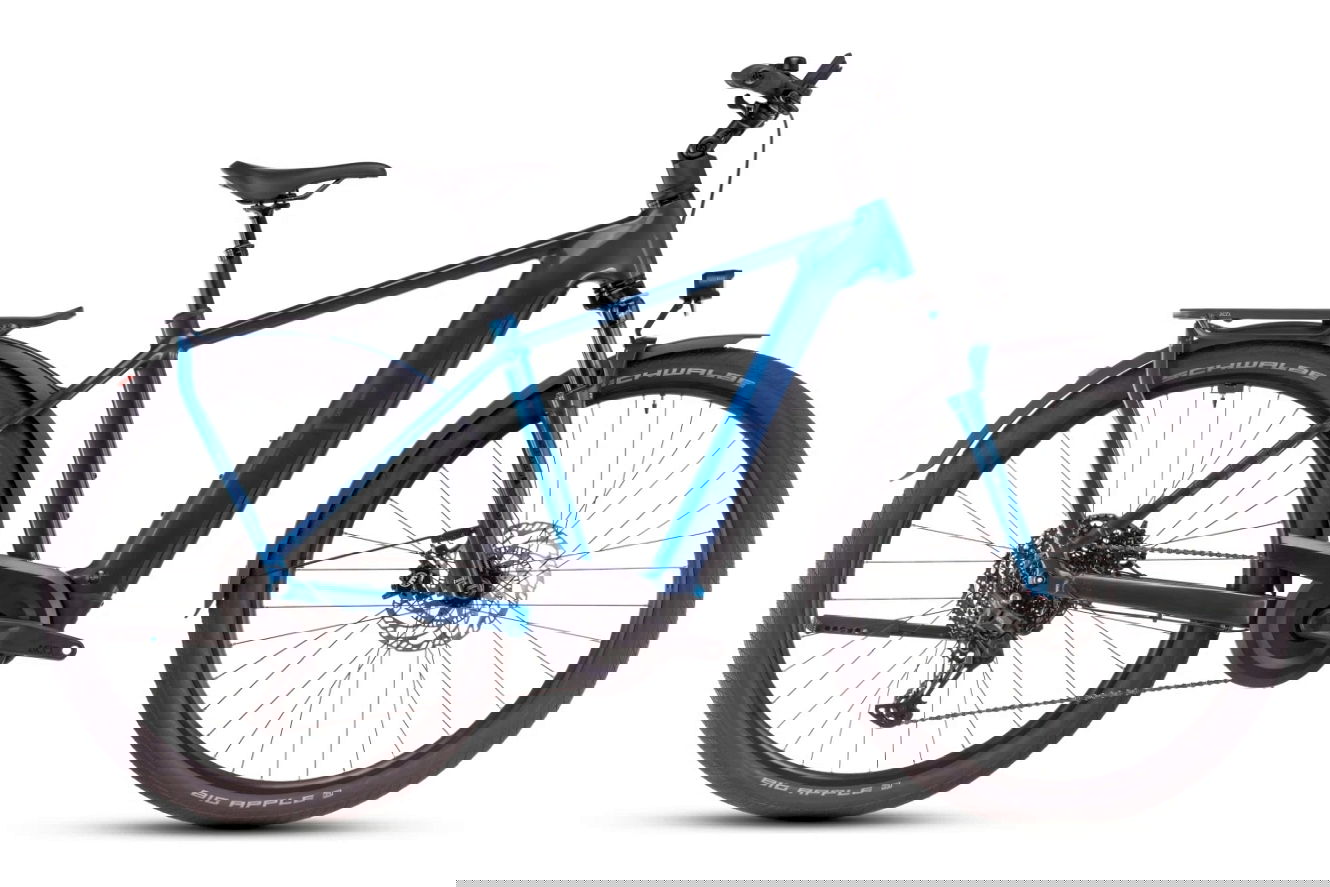 CUBE Kathmandu Hybrid EX Diamant electricblue´n´chrome, 50 cm | (28")