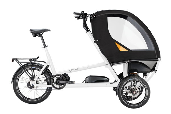 chike e-Kids Transportrad kristallweiß, 50 cm | (16/20"")