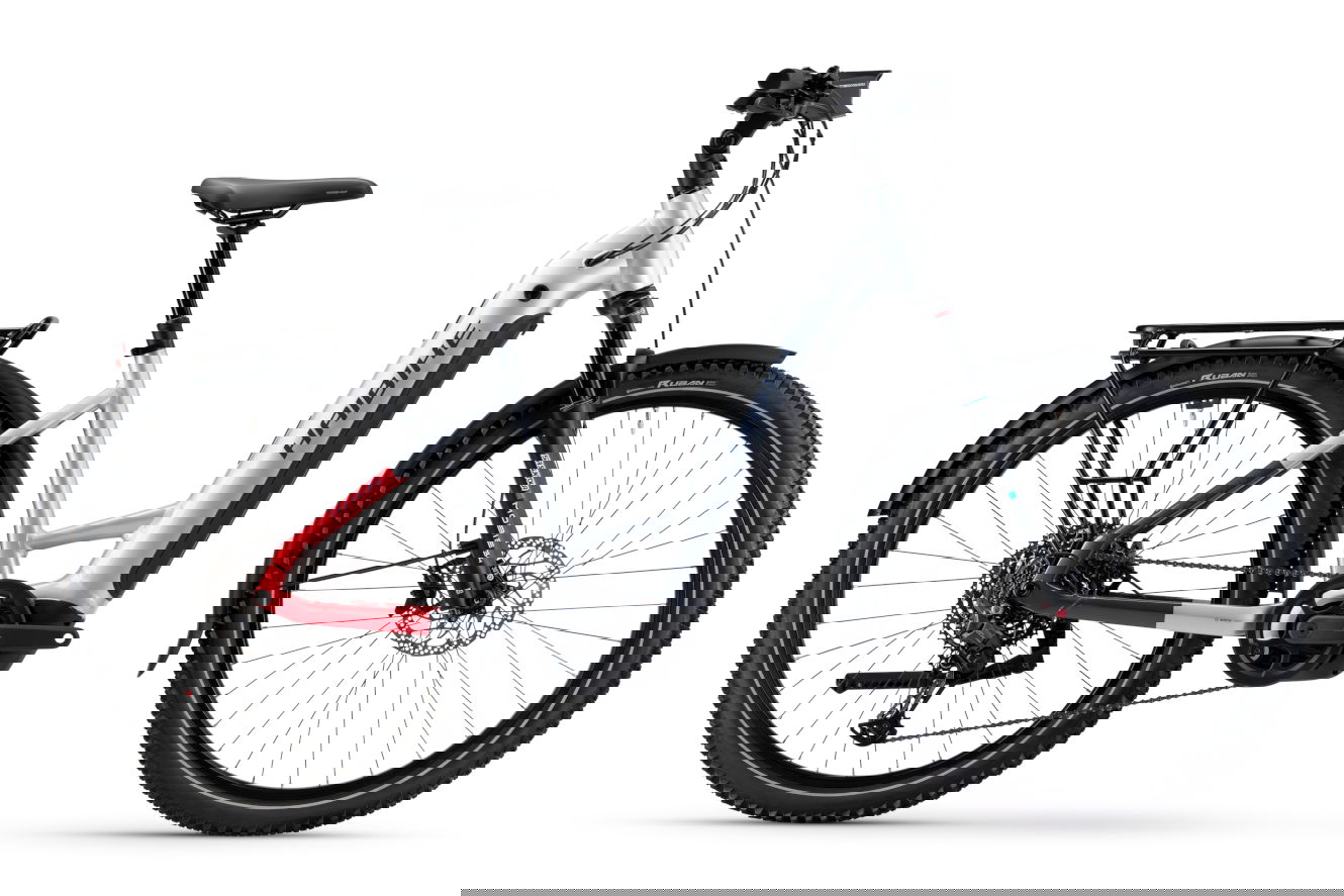 Haibike TREKKING 7 Low soft grey/red/blue glänzend, 45 cm | M | (27,5"")