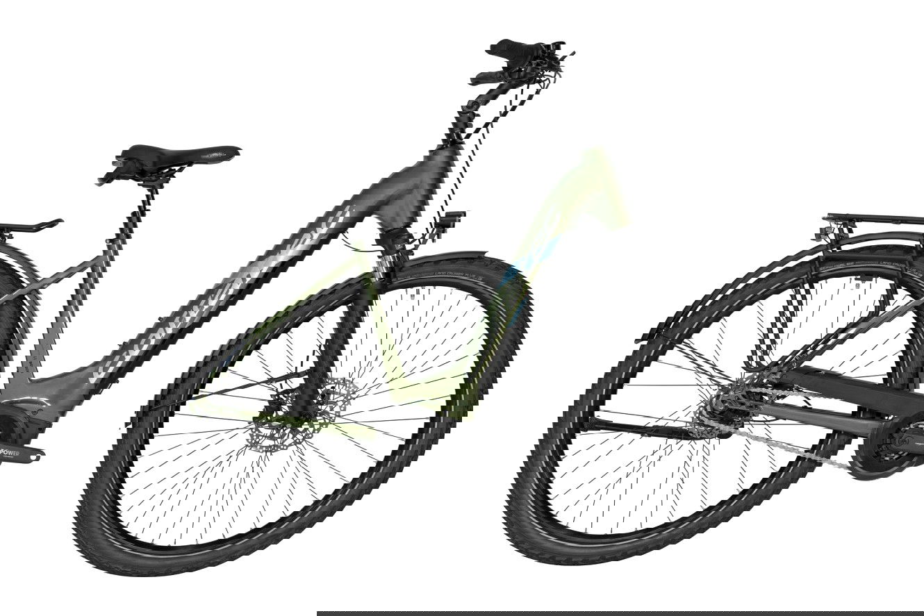 Corratec E-Power Trekking 28 P6 8S Wave green/ light silver/ pearlized black/ grey blue, 50 cm | (28")