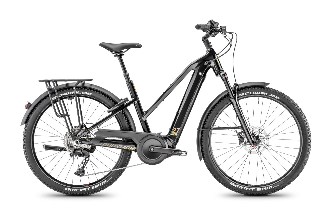 Moustache XROAD 6 625 Trapez schwarz glänzend, 45 cm | M | (27,5")