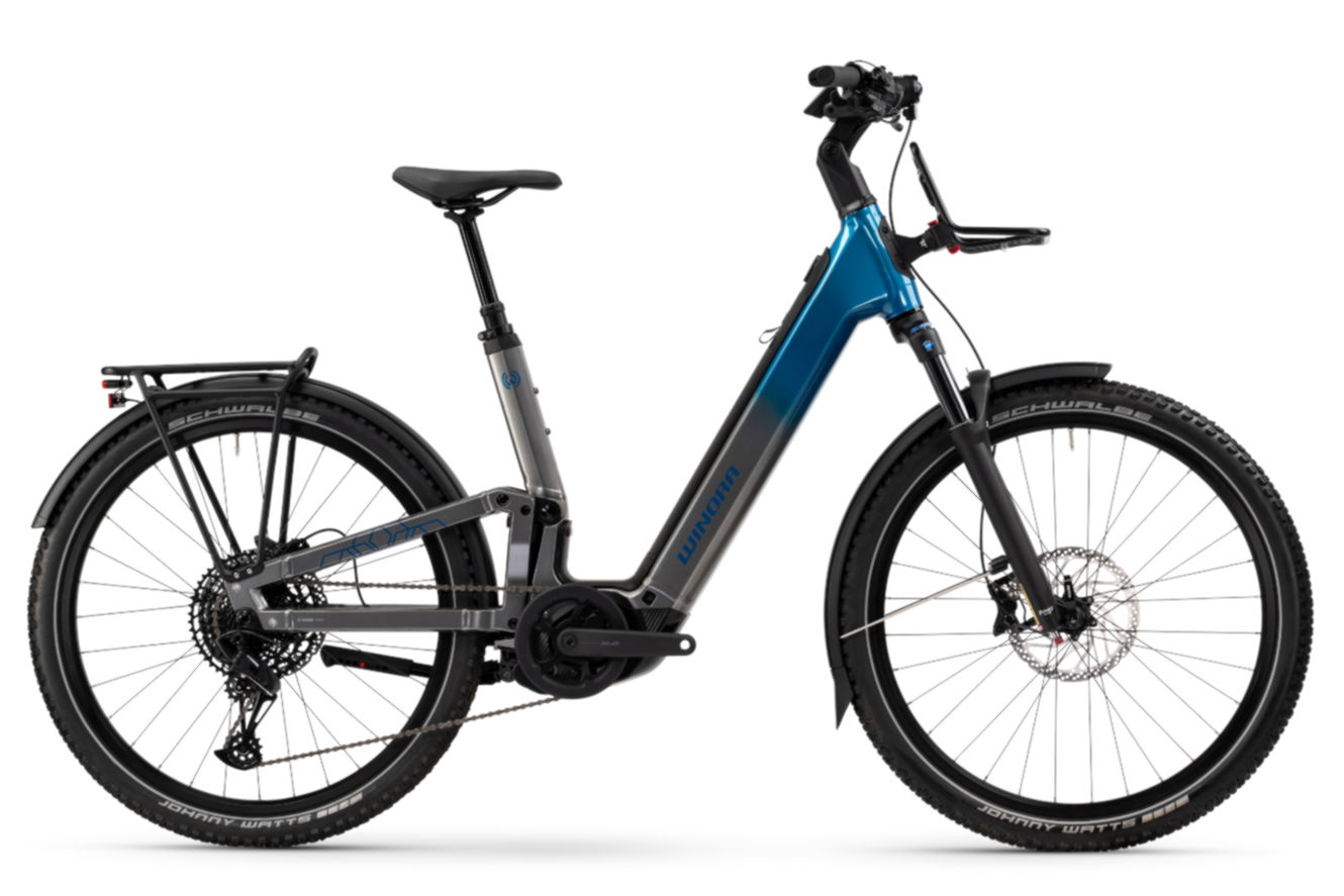 Winora Sinus FS X12 Low platinum/blue glänzend, 48 cm | (27,5")