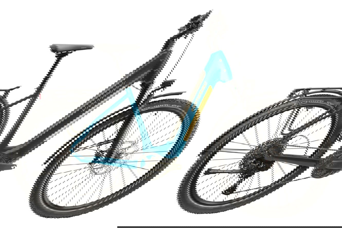 Corratec E-Power Trekking 28 CX8 Belt Wave Diamant dark tourquoise, gold, M | (28")