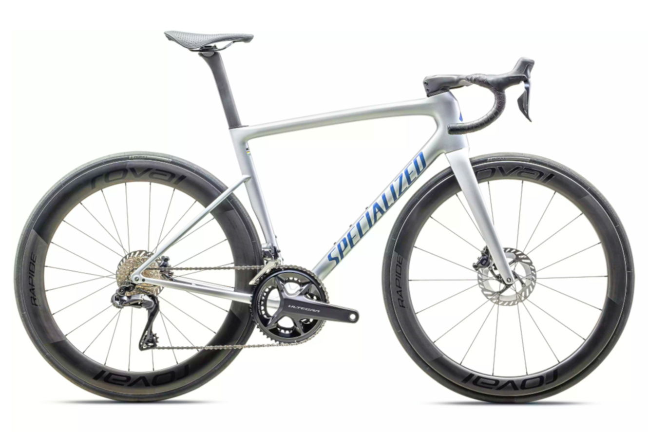 Specialized Tarmac SL8 Pro Diamant gloss liquid silver / satin blue pearl over black liquid metal, 52 cm | (28")