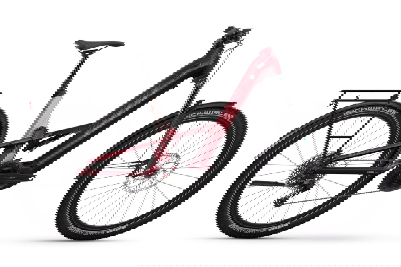 Ghost E-ASX ESSENTIAL LOW EQ Low rebel red/coffee pebble - glossy, 40 cm | S | (27,5")