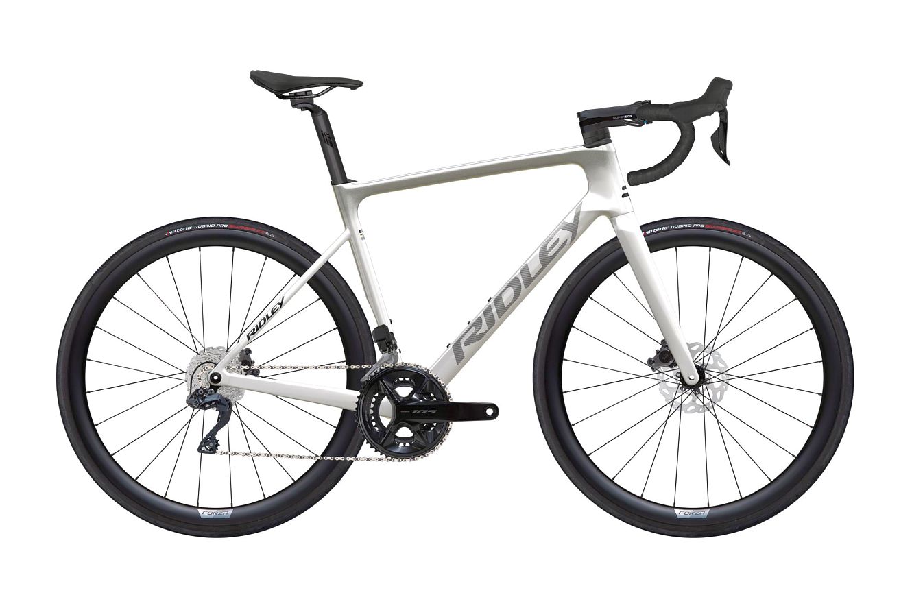Ridley Falcn 105 DI2 Diamant pearl white (19) + silver (0), L | (28")