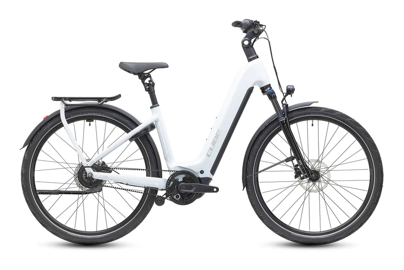 CUBE Kathmandu Hybrid Deluxe Pro 800 Wave metallicwhite´n´chrome, 46 cm | (29")