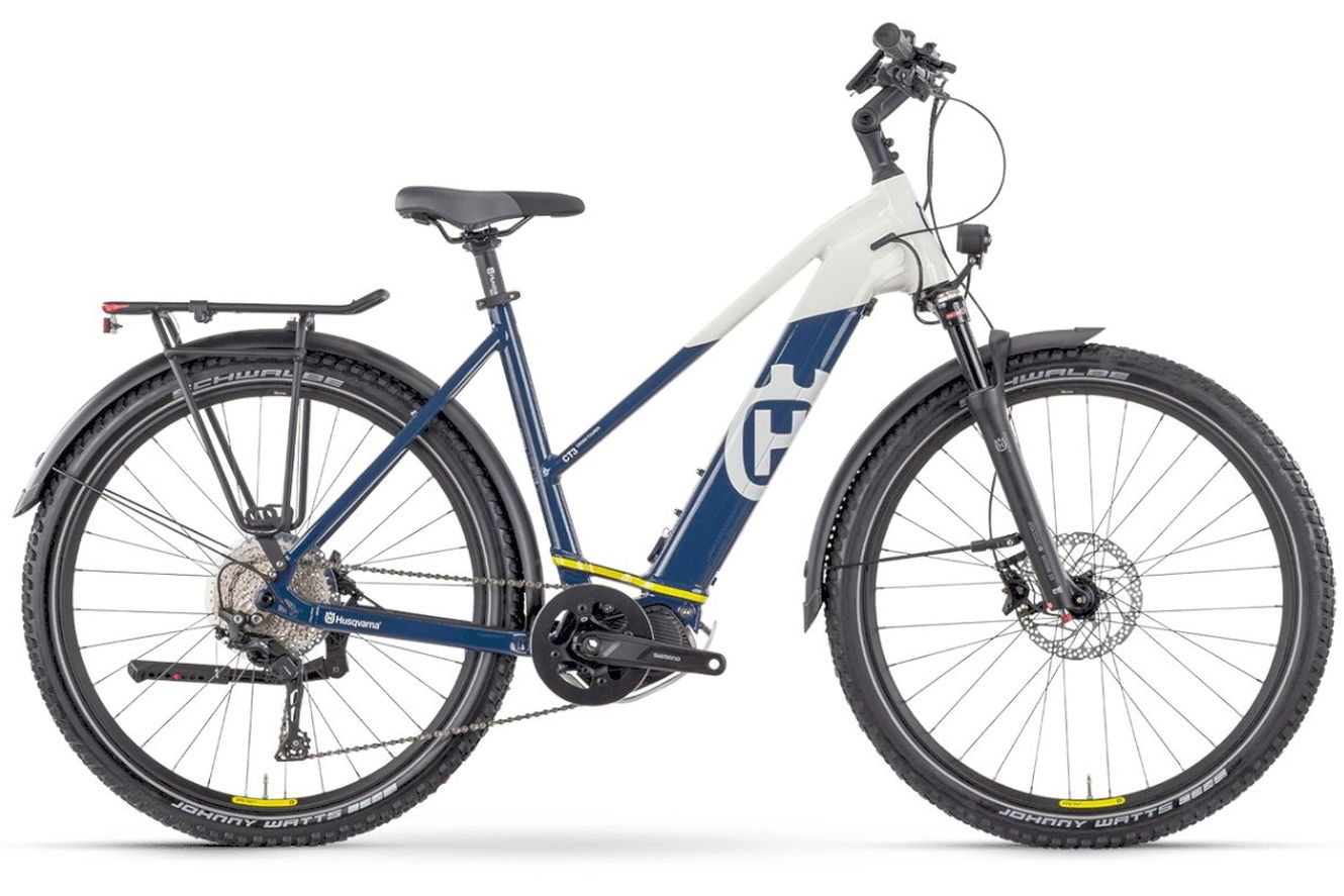 Husqvarna E-bicycles Cross Tourer CT3 Deore EP8 Damen white / blue, 50 cm (27,5") - L