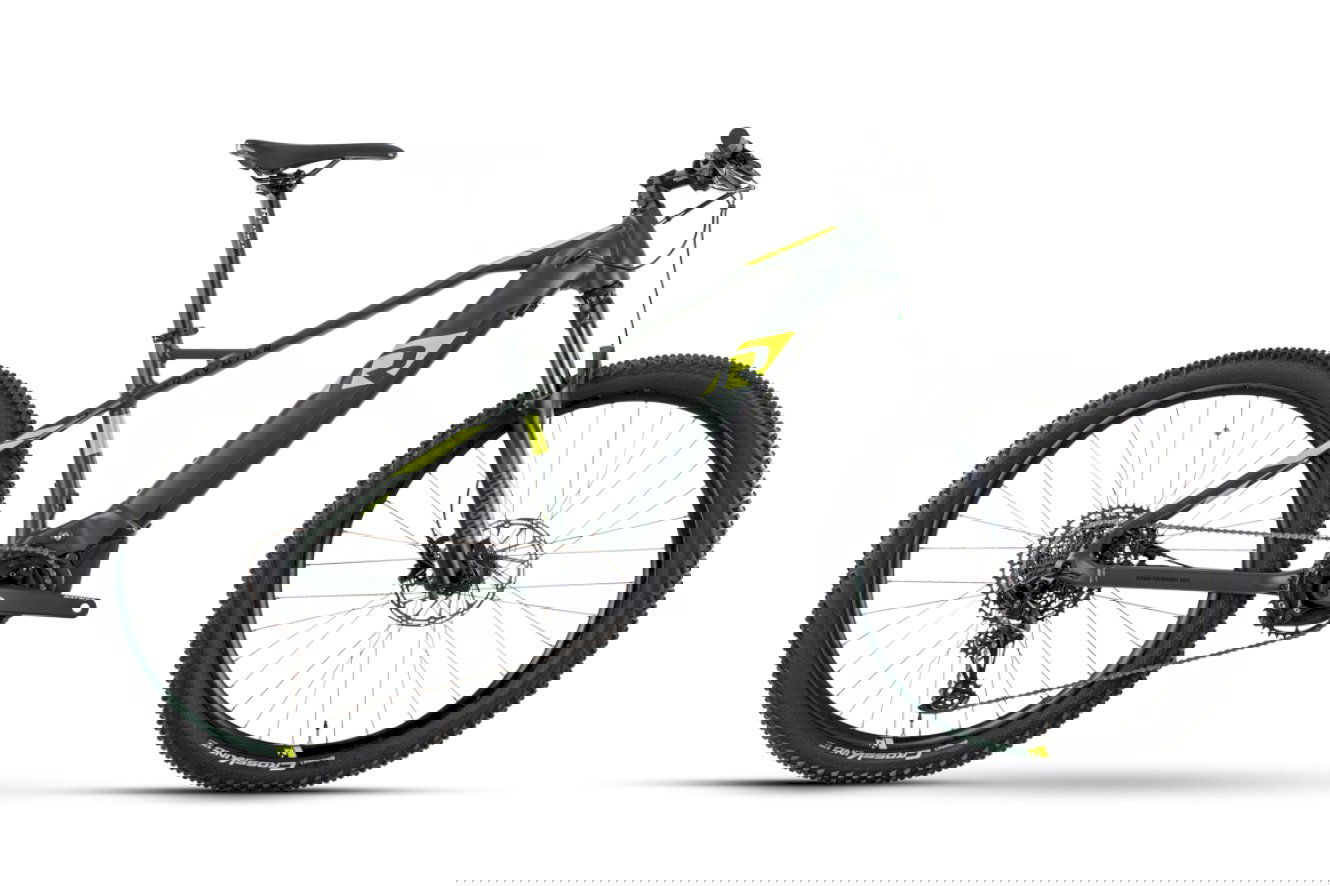 R Raymon HardRay E 7.0 Diamant deep forest / black / lime green, 45 cm (27,5")