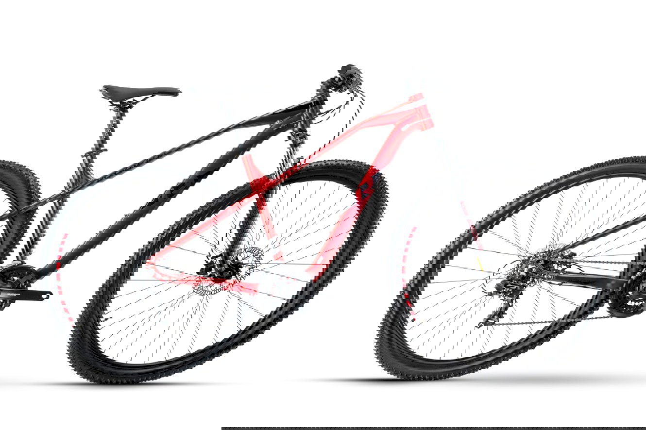 Raymon HardRay Nine 2.0 Diamant electronic red / blanca white / jet black, 48 cm (29") - M