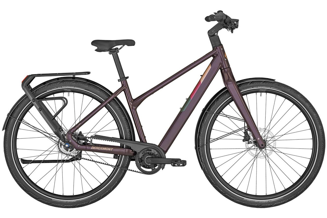 Bergamont E-Vitess Expert Trapez shiny cassis red, 48 cm (28")